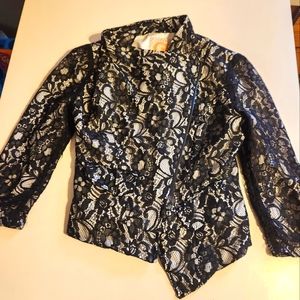 Girls' GB Lace Zip Up Coat